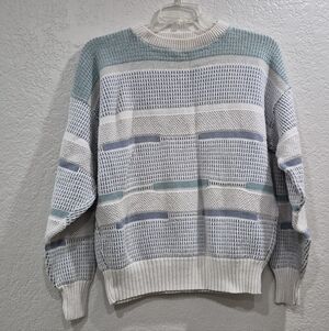 Grandpa Academia Vintage 90s Retro  Kuppenheimer Knit Sweater Size L 100% Cotton